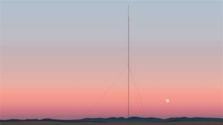 [OC] B67 TV Tower from movie Fall (2022), sunset version [3840x2160